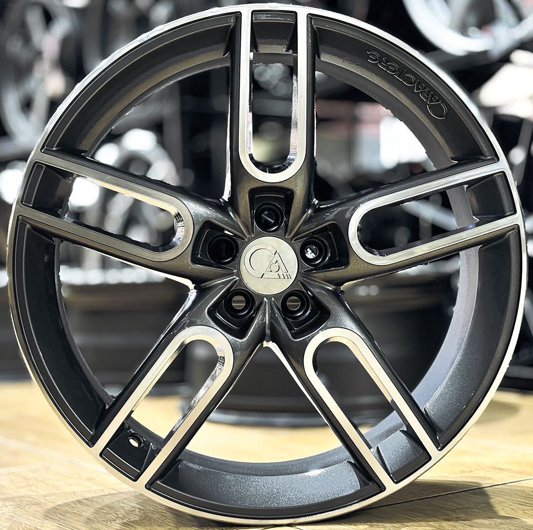 ล้อแม็ก ล้อแม็กมือสอง CARACTERE ขอบ19นิ้ว กว้าง8.5นิ้ว 5รู100 Offset35 สีกันเมทาลิกหน้าเงา(ลาดพร้าว)