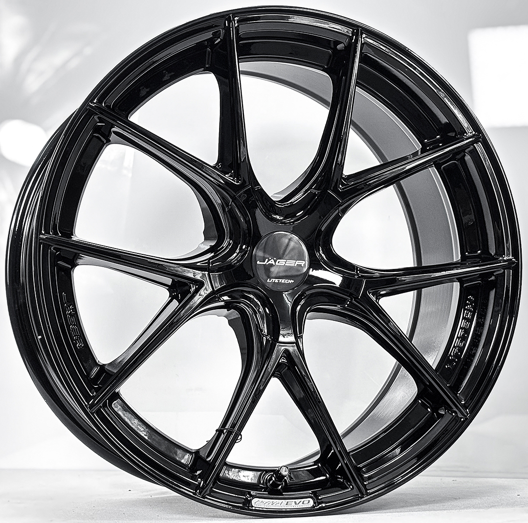 ล้อแม็ก ล้อแม็ก Lenso Jager Dyna JAD EVO Litetech+ FlowForming ขอบ18นิ้ว กว้าง8.5นิ้ว 5รู114.3 Offset35 สีดำเงา