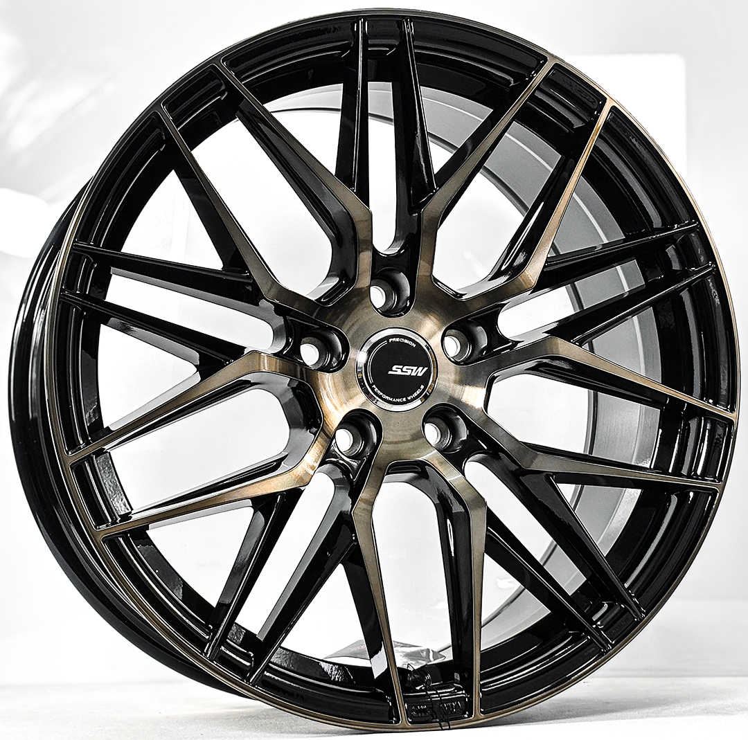 ล้อแม็ก ล้อแม็ก SSW S348 Vorsteiner  ขอบ18นิ้ว กว้าง8.5นิ้ว 5รู114.3/112 Offset40 สีดำหน้าชา