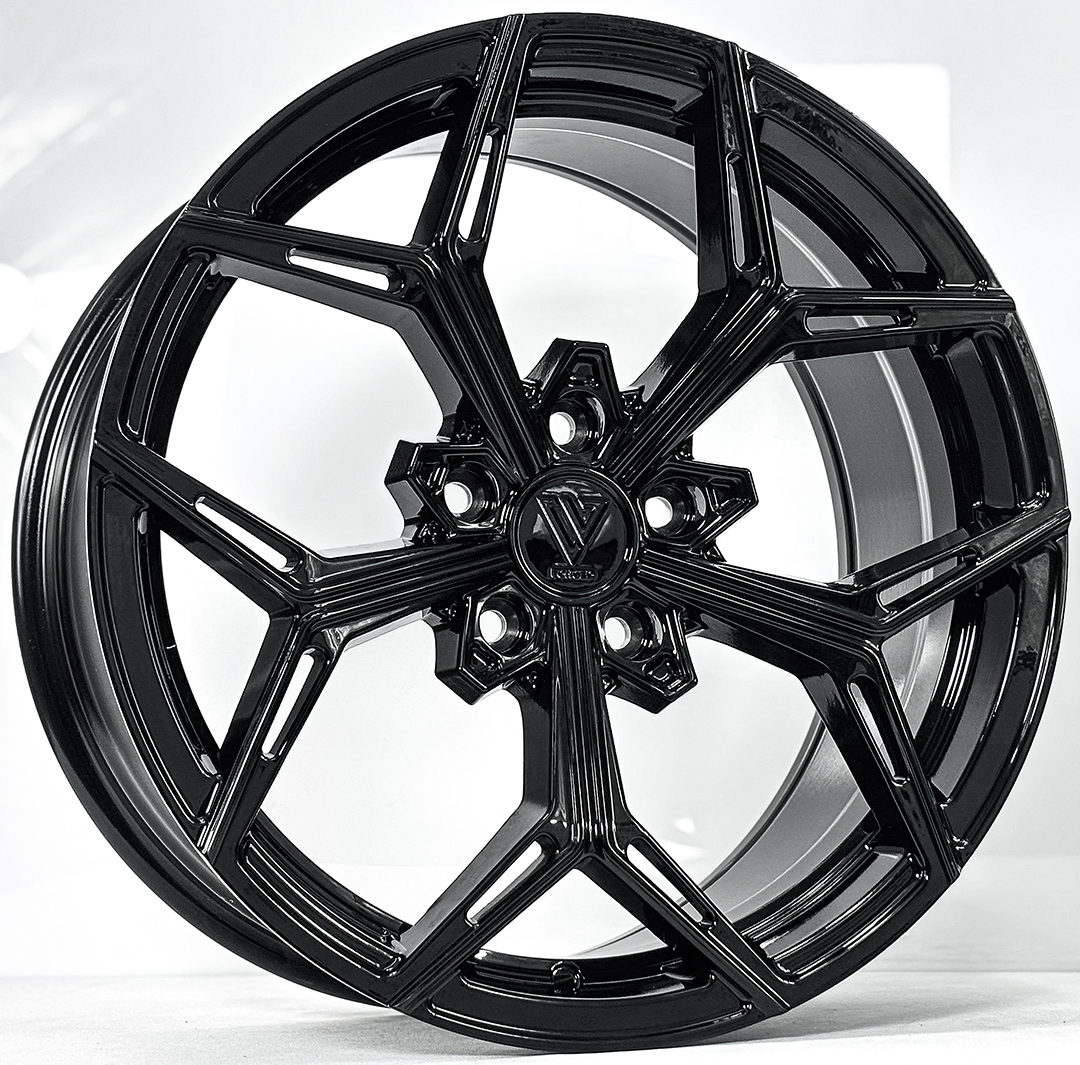 ล้อแม็ก ล้อแม็ก V Forged V007 Flowforming ขอบ18นิ้ว กว้าง8.5นิ้ว 5รู114.3/112 Offset35 สีดำเงา