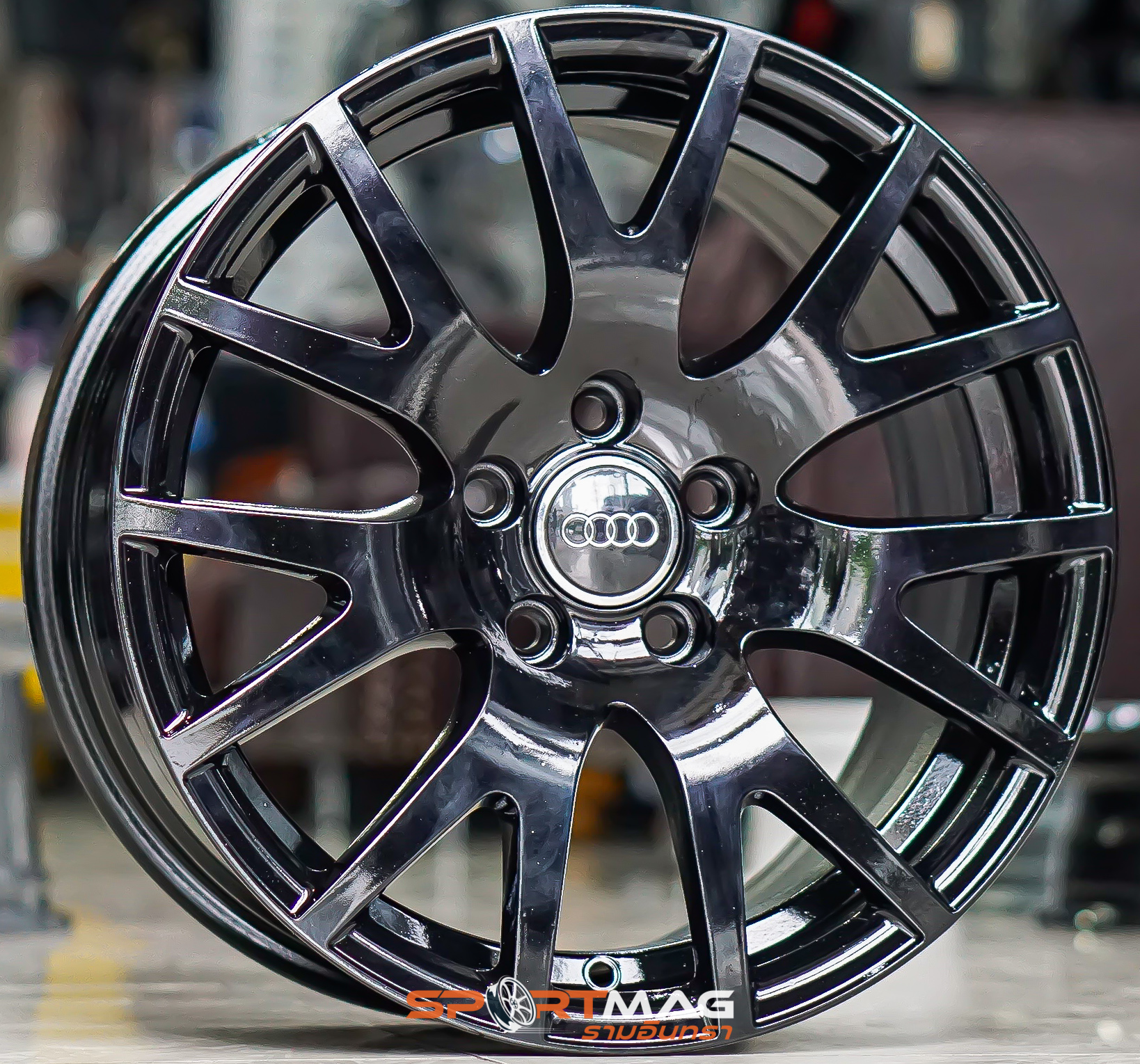 ล้อแม็ก ล้อแท้ AUDI TT ขอบ17นิ้ว กว้าง8.5นิ้ว 5รู112 Offset50 Modify สีดำเงา (รามอินทรา)