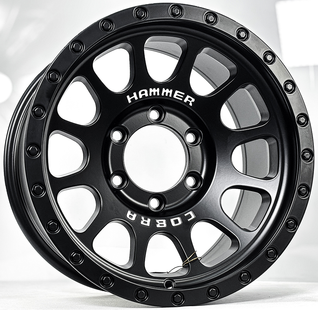 ล้อแม็ก ล้อแม็ก HAMMER COBRA M03 ขอบ16นิ้ว กว้าง8.5นิ้ว 6รู139.7 Offset0 สีดำด้าน