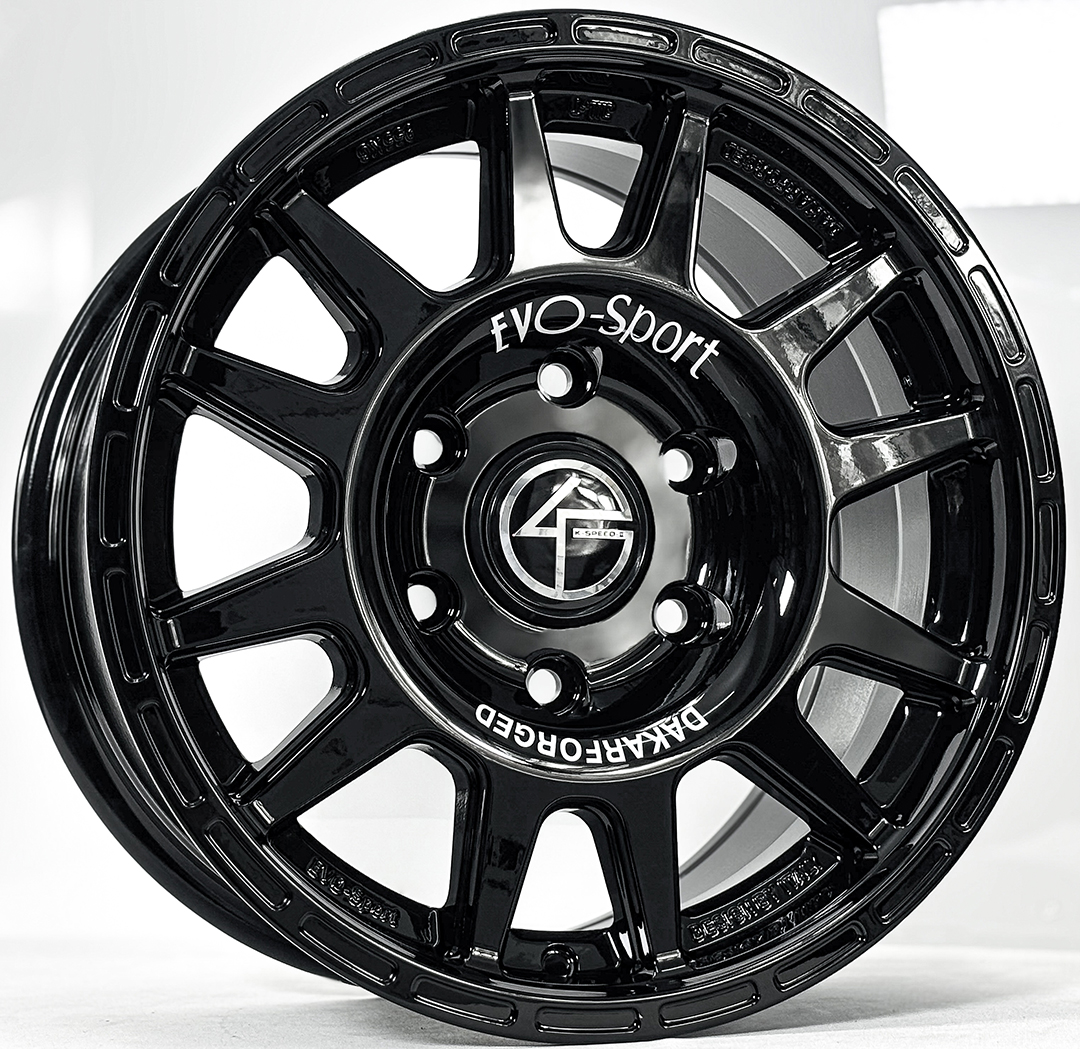 ล้อแม็ก ล้อแม็ก New Evo Cross ขอบ16นิ้ว กว้าง8นิ้ว 6รู139.7 Offset30 สีดำเงา