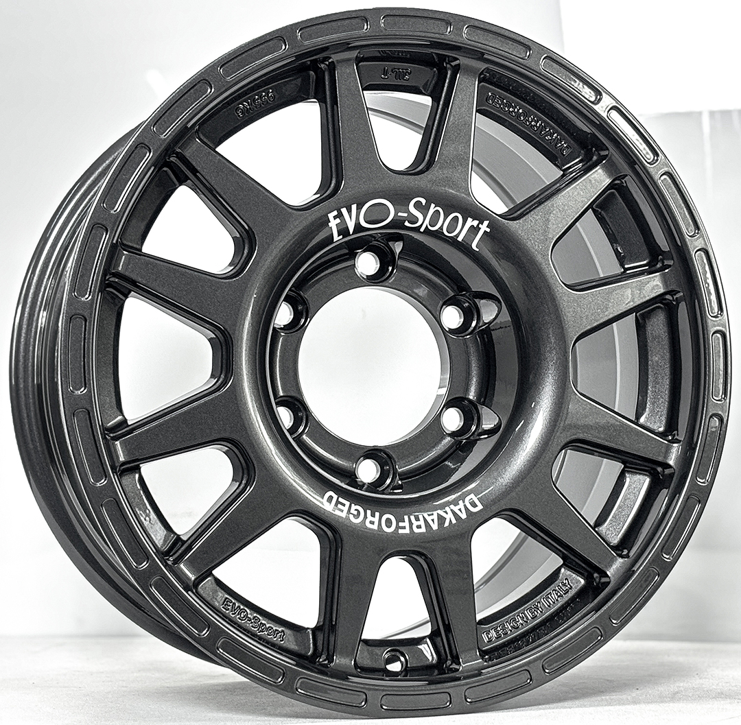 ล้อแม็ก ล้อแม็ก New Evo Cross ขอบ17นิ้ว กว้าง8.5นิ้ว 6รู139.7 Offset20 สีGlossyGun
