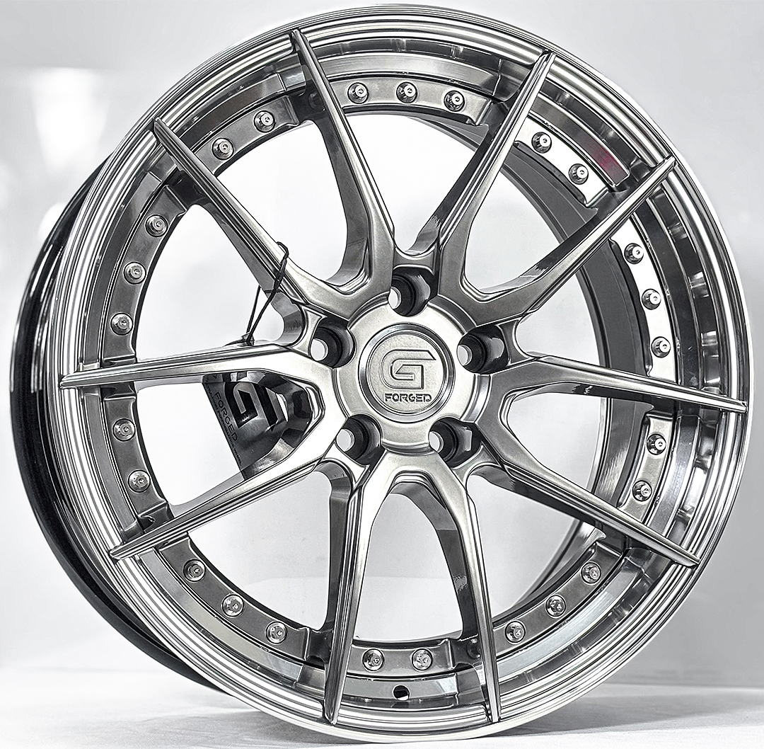 ล้อแม็ก ล้อแม็ก G-Forged GF04 FlowForming ขอบ18นิ้ว กว้าง8.5นิ้ว 5รู112/114.3 Offset35 สีไฮเปอร์แบล็คขอบเงา