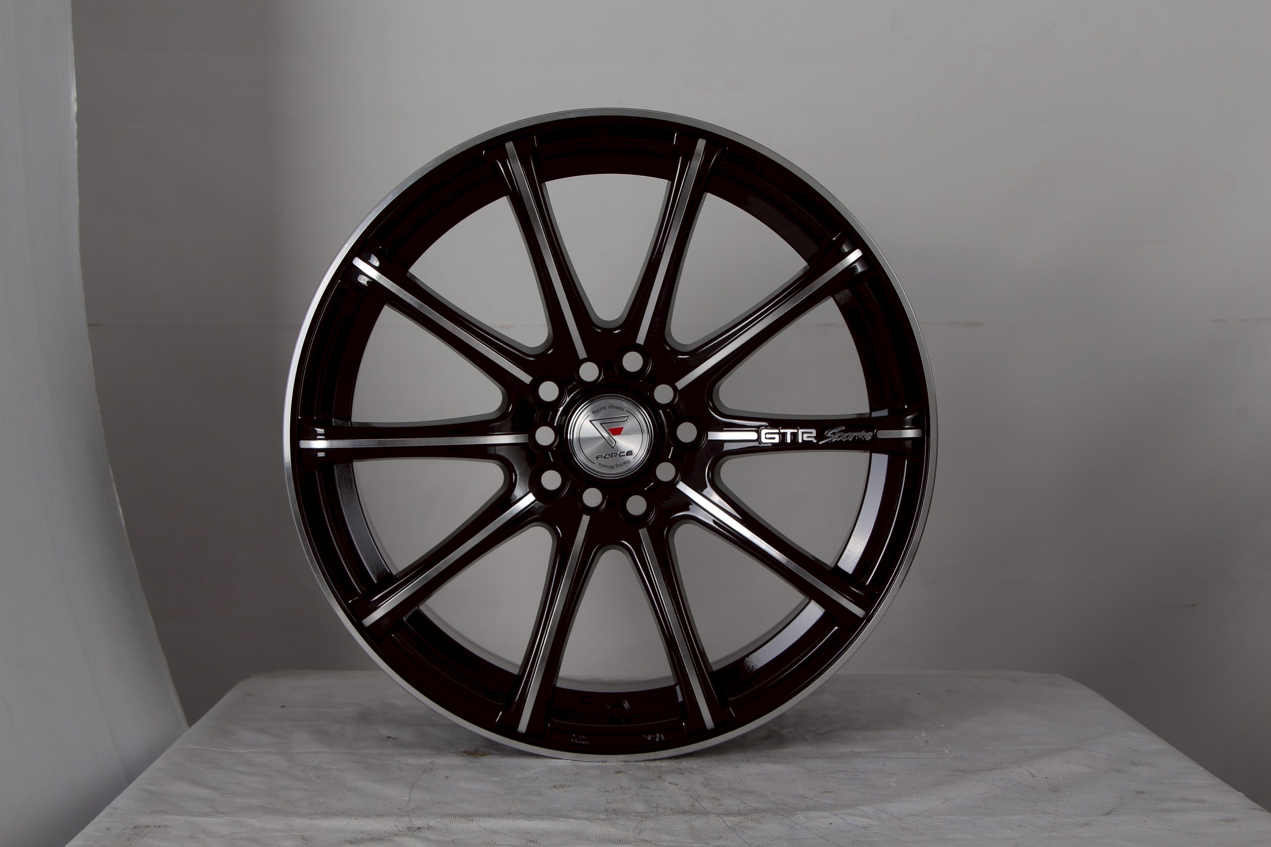 ล้อแม็ก ล้อแม็ก GTR 5รู100/114 ET38 ดำหน้าเงา กว้าง7.5 ขอบ17นิ้ว