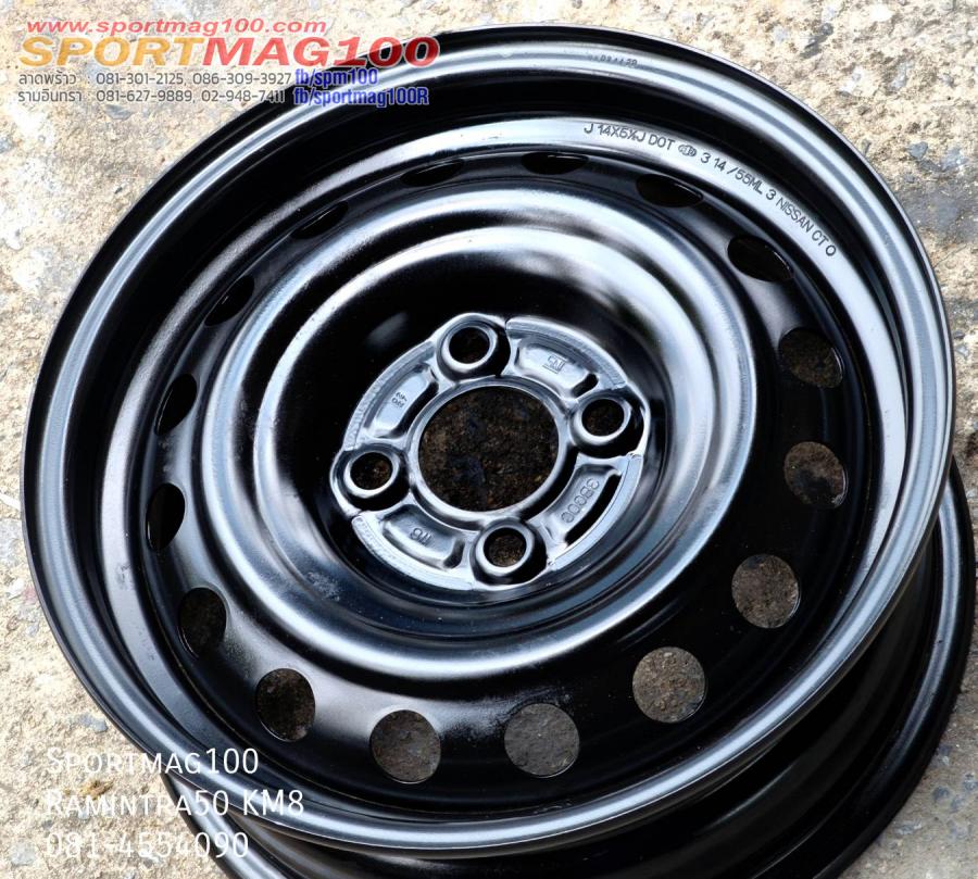 กระทะล้อ Nissan March ขอบ14นิ้ว 4รู100 สีดำ(รามอินทรา) กระทะล้อ Nissan March ขอบ14นิ้ว 4รู100 สีดำ(รามอินทรา)