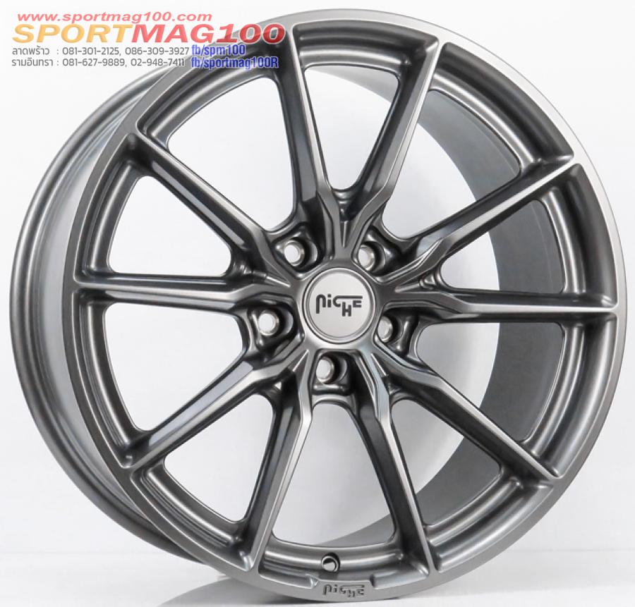 ล้อแม็ก Niche Rainier 5รู114.3 สีแมทกัน Offset33-35 F8.5 R9.5นิ้ว ขอบ 19นิ้ว