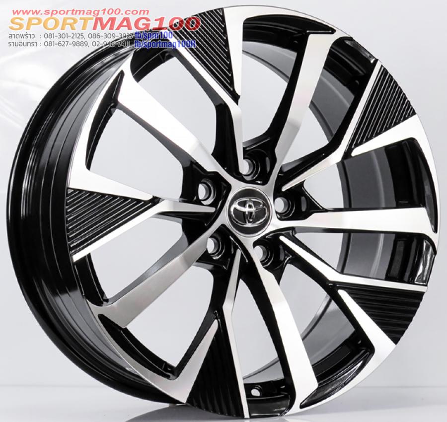 ล้อแม็กใหม่ Toyota Modellista สีดำหน้าเงา 5รู114 Offset40 กว้าง 8นิ้ว ขอบ 18นิ้ว