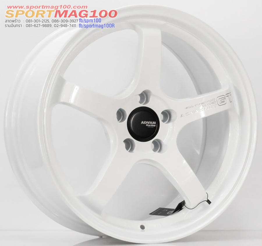 ล้อแม็ก Flowforming Advan GT ขอบ 18 กว้าง 8.5นิ้ว 5รู114.3/112 Offset35 สีขาว ล้อแม็ก Flowforming Advan GT ขอบ 18 กว้าง 8.5นิ้ว 5รู114.3/112 Offset35 สีขาว