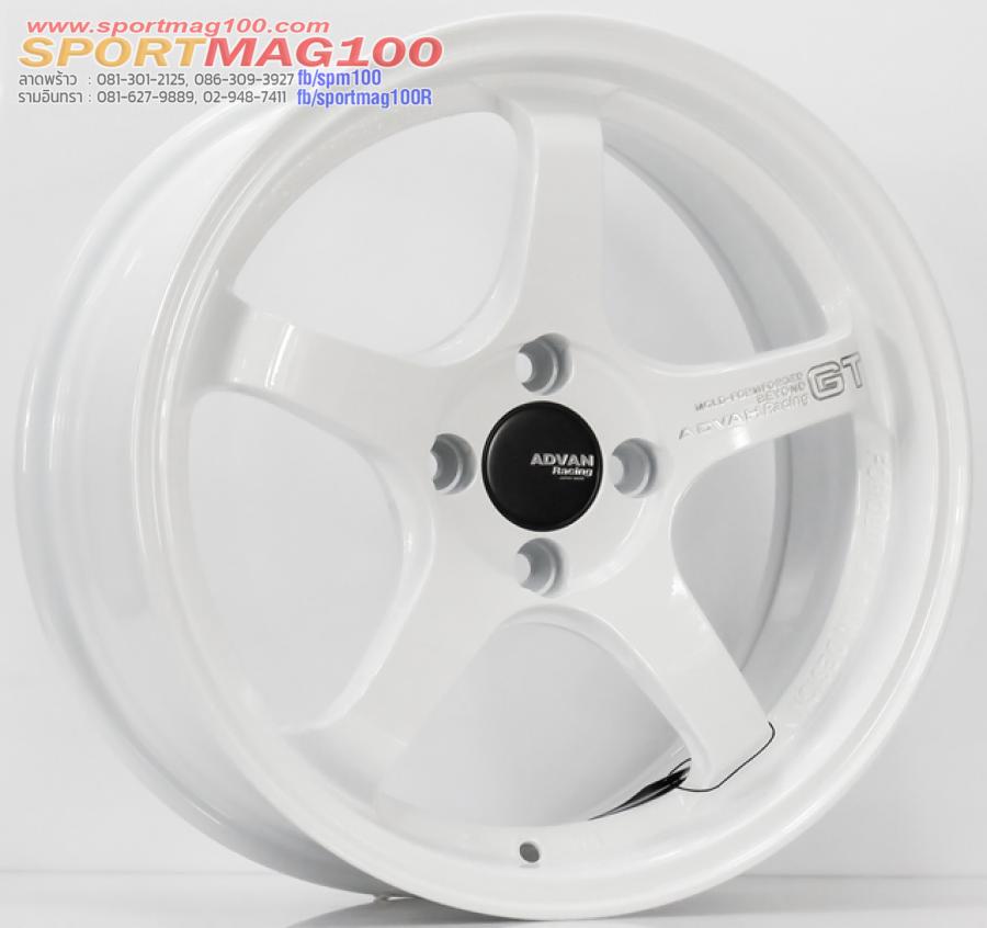 ล้อแม็ก Flowforming Advan GT ขอบ 16 กว้าง 7นิ้ว 4รู100 Offset35 สีขาว ล้อแม็ก Flowforming Advan GT ขอบ 16 กว้าง 7นิ้ว 4รู100 Offset35 สีขาว