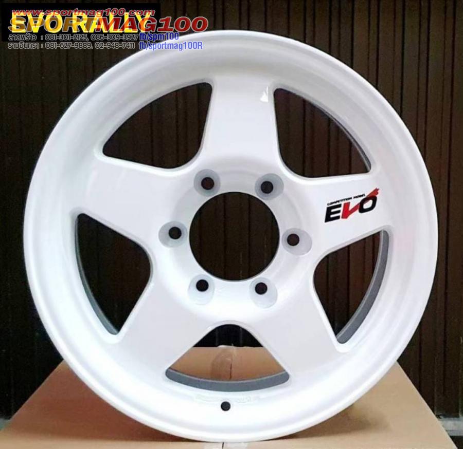 ล้อแม็ก Kspeed Evo Rally 6รู139.7 ET10 สีขาว กว้าง8 ขอบ16นิ้ว ล้อแม็ก Kspeed Evo Rally 6รู139.7 ET10 สีขาว กว้าง8 ขอบ16นิ้ว