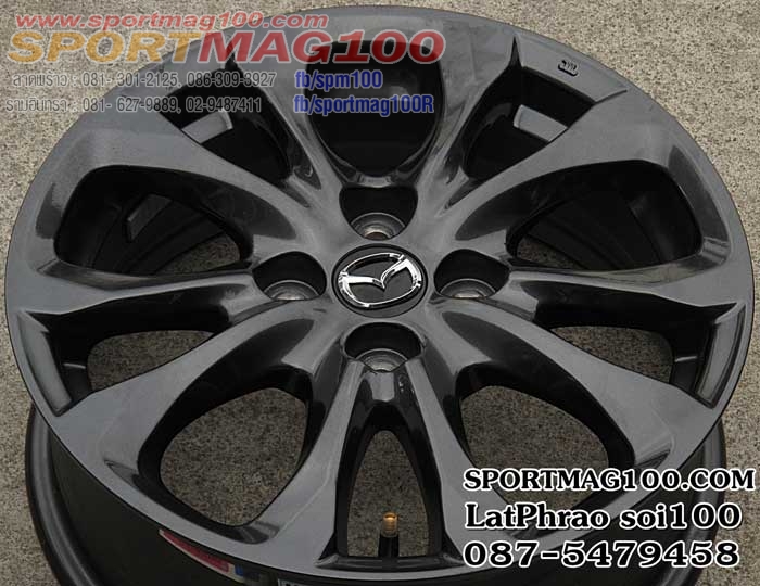 ล้อแม็ก ล้อแม็กซ์ป้ายแดง Mazda2 SKY 4รู100 สีรมดำ 5.5-15นิ้ว(ลาดพร้าว-เลียบด่วน-รามอินทรา)