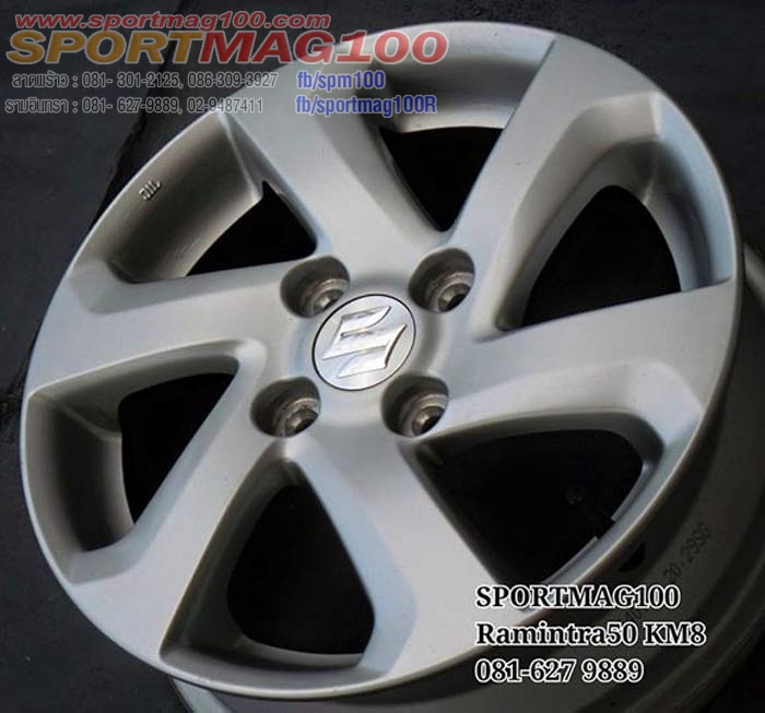ล้อแม็ก ล้อแม็กมือสอง Suzuki Celerio 4รู100 ซิลเวอร์ 5-14นิ้ว(รามอินทรา)