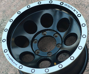 ล้อแม็กมือสอง Lenso MAX1 6รู139.7 ET0 ดำด้านขอบเงา กว้าง9 ขอบ16นิ้ว(รามอินทรา)