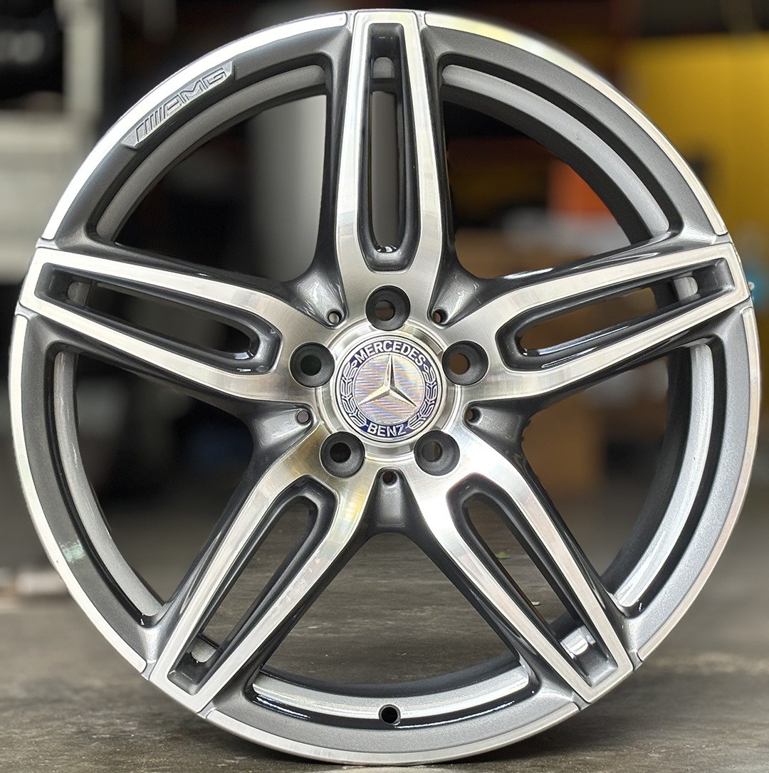 แม็กซ์มือสองแท้ Benz AMG A213 5รู112 เทาหน้าเงา F8 R9-19นิ้ว(ลาดพร้าว)