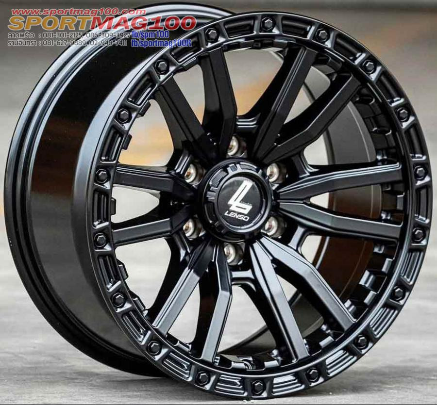 ล้อแม็ก Lenso Mx Valor 6รู139.7 ET12 สีดำ กว้าง9 ขอบ17นิ้ว