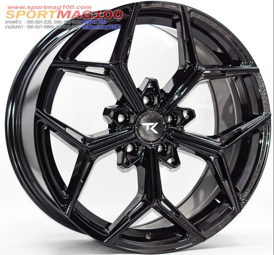 ล้อแม็ก TK Smart TK Vela ขอบ 18 กว้าง 8.5นิ้ว 5รู108 Offset35 สีดำเงา 