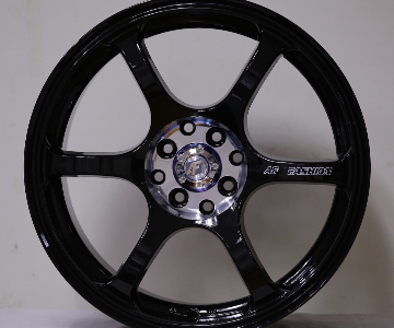  ล้อแม็ก AF S31X 4รู100/114 ET42 ดำเบ้าเงา กว้าง7 ขอบ17นิ้ว 