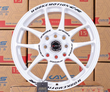 ล้อแม็ก CR-Kai 4รู100 ET35 สีขาว กว้าง7 ขอบ15นิ้ว