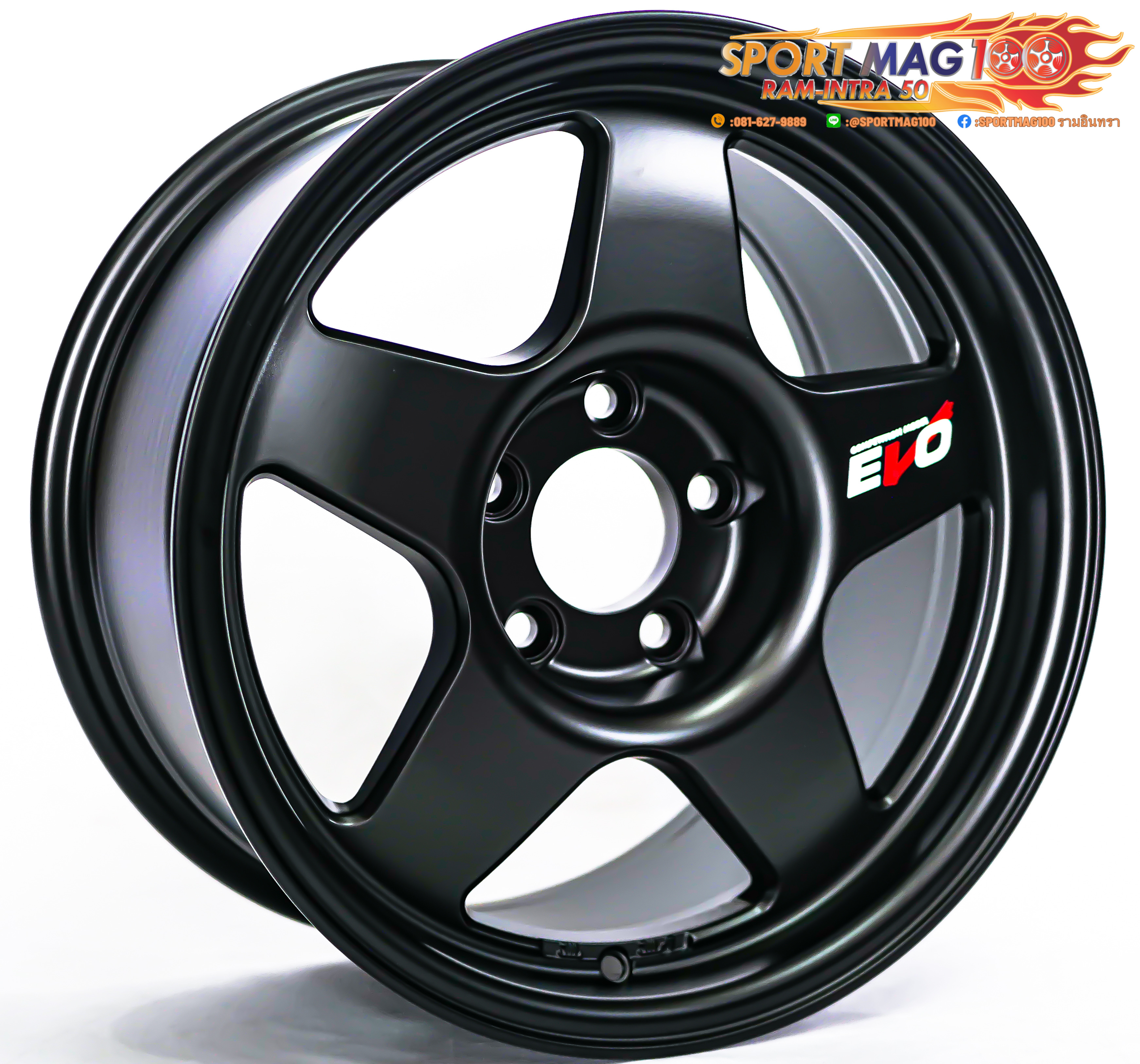 ล้อแม็ก Kspeed EVO 5รู114 ET35 สีดำด้าน กว้าง8 ขอบ16นิ้ว