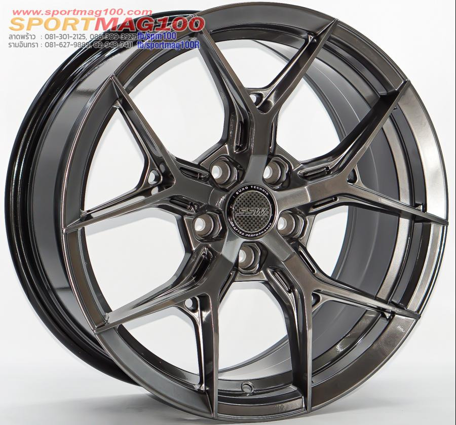 ล้อแม็ก SSW S385 5รู114 ET38 ไฮเปอร์แบล็ค กว้าง8.5 ขอบ18นิ้ว 