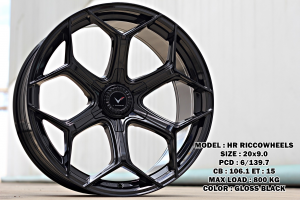 ล้อแม็กใหม่เบา FlowForming  V Racing HR J06 6รู139 ET15 ดำแวว กว้าง9 ขอบ20นิ้ว