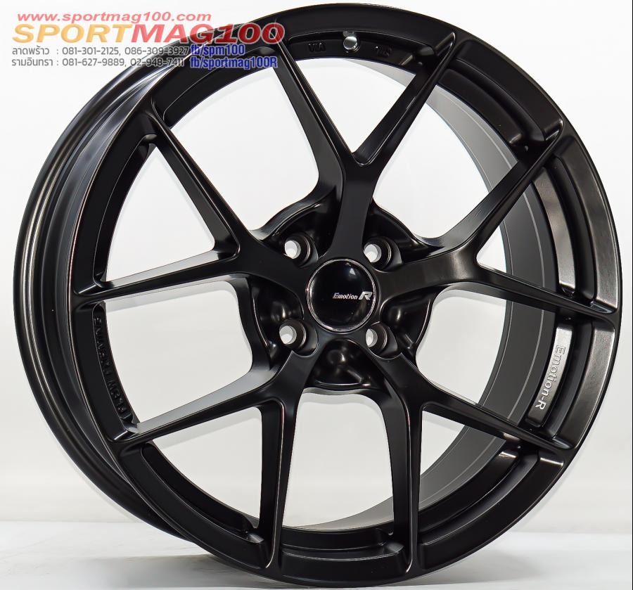 ล้อแม็ก EmotionR FIR 4รู100 Offset35 ดำด้าน กว้าง7.5 ขอบ17นิ้ว