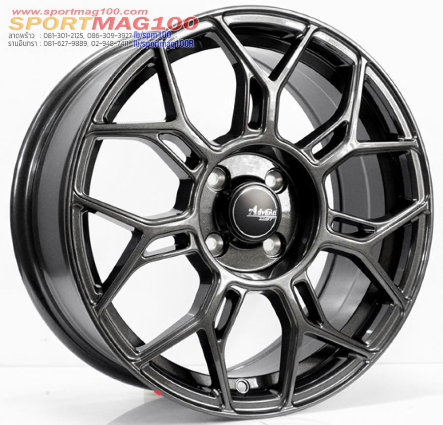 ล้อแม็กใหม่แท้เบา FlowForming Advanti MD086 4รู100 Offset40 สีเทา กว้าง7 ขอบ16