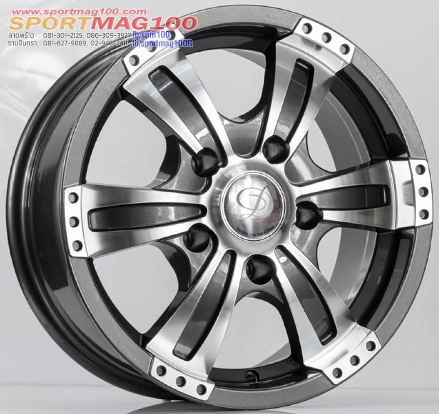 ล้อแม็กใหม่ D-Speed Ds004 สีเทาหน้าเงา 5รู139 Offset15 กว้าง 7นิ้ว ขอบ 16นิ้ว