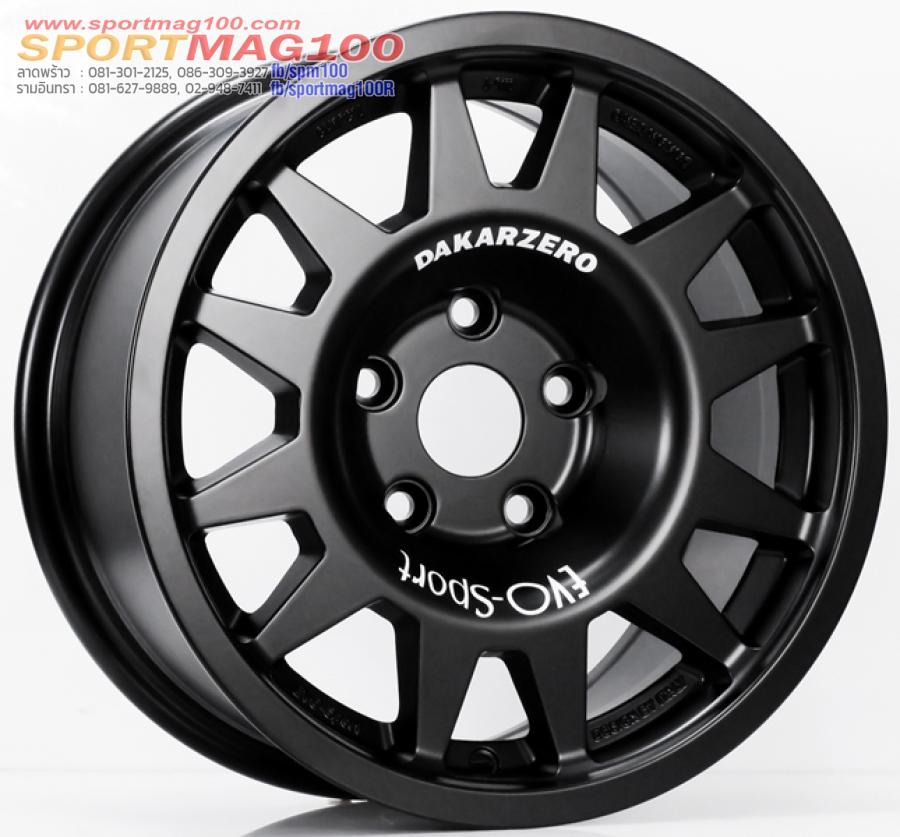 ล้อแม็ก Evo Cross ขอบ 15 กว้าง 7.5นิ้ว 5รู114 Offset15 สีดำด้าน
