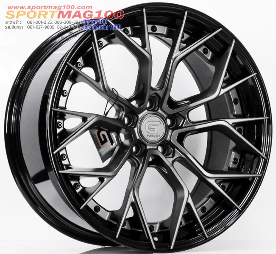ล้อแม็กแท้2ชิ้น G-Forged GF09 ขอบ 20 กว้าง F8.5 R10นิ้ว 5รู112/114 Offset32-40 สีDarkGM Matt 