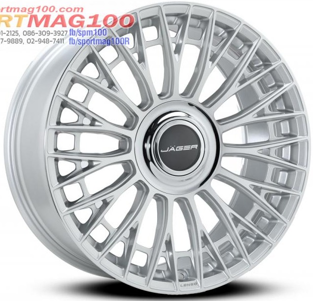ล้อแม็ก Lenso Jager Apollo ขอบ 20 กว้าง 9นิ้ว 5รู114.3/120 Offset35 สีเงิน