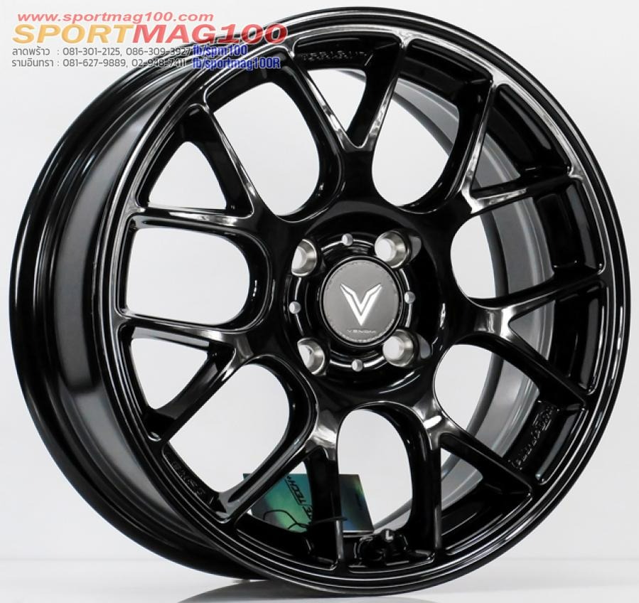 ล้อแม็ก Lenso Eurospeed Litetech+ FlowForming ขอบ 16 กว้าง 7นิ้ว 4รู100 Offset35 สีดำเงา