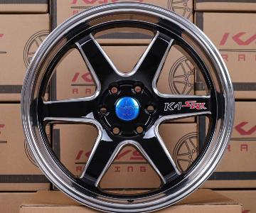  ล้อแม็ก K1 6รู114.3 ET25 ดำมิลลิ่ง กว้าง8.5 ขอบ18นิ้ว(นาวาร่า) 