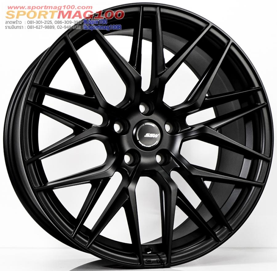 ล้อแม็ก SSW S348 Vorsteiner ขอบ 18 กว้าง 8.5นิ้ว 5รู108 Offset38 สีดำด้าน
