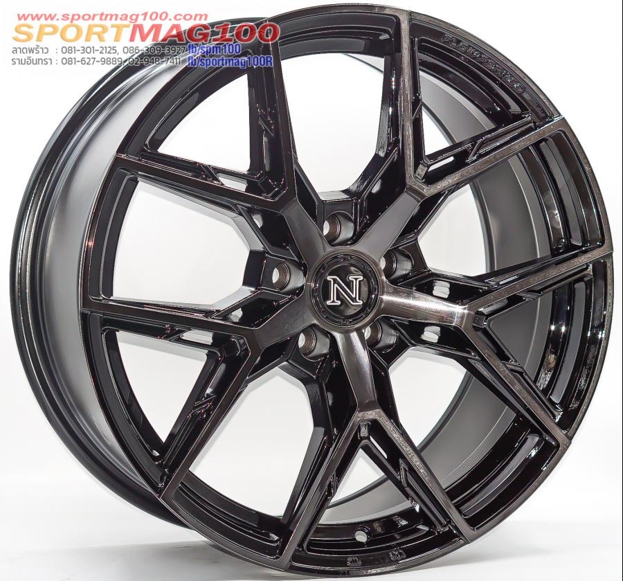 ล้อแม็กใหม่ Naya Alpha S4 ขอบ18นิ้ว กว้าง8.5นิ้ว 5รู108 Offset35 สีดำหน้าแล็คดำ