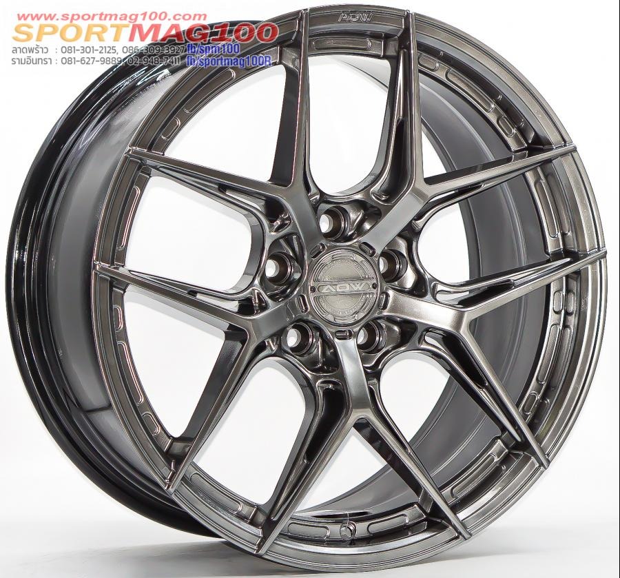 ล้อแม็ก AOW20 ขอบ18นิ้ว กว้าง8นิ้ว 5รู114.3/112 Offset35 สีไฮเปอร์แบล็ค