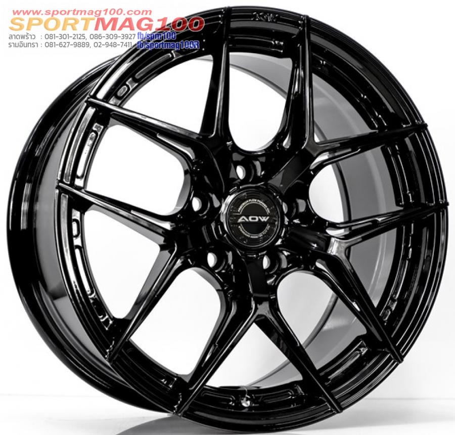 ล้อแม็ก AOW20 ขอบ18นิ้ว กว้าง8.5นิ้ว 5รู108 Offset35 สีดำเงา