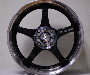 ล้อแม็ก AF 602 4รู100/114 ET42 ดำขอบเงา กว้าง7.5 ขอบ17นิ้ว 