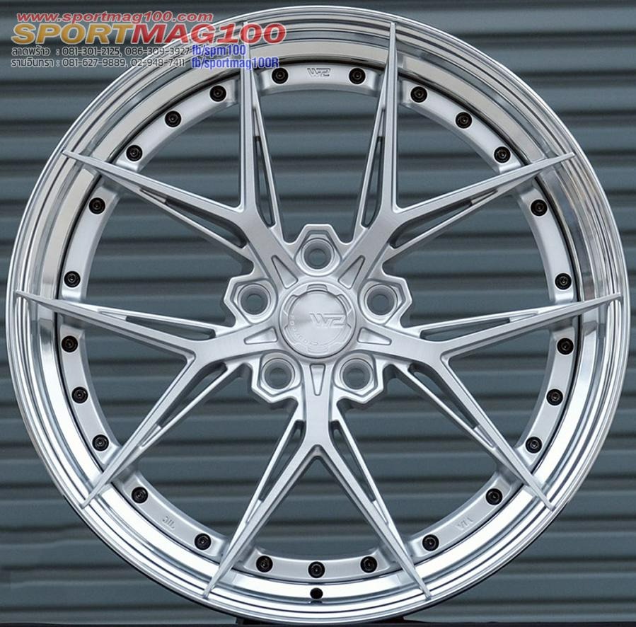 ล้อแม็ก W2X FlowForming ขอบ20นิ้ว ล้อหน้า9นิ้ว ล้อหลัง10นิ้ว 5รู112/114.3 Offset35-40 สีMatt Brush HiGloss Siver