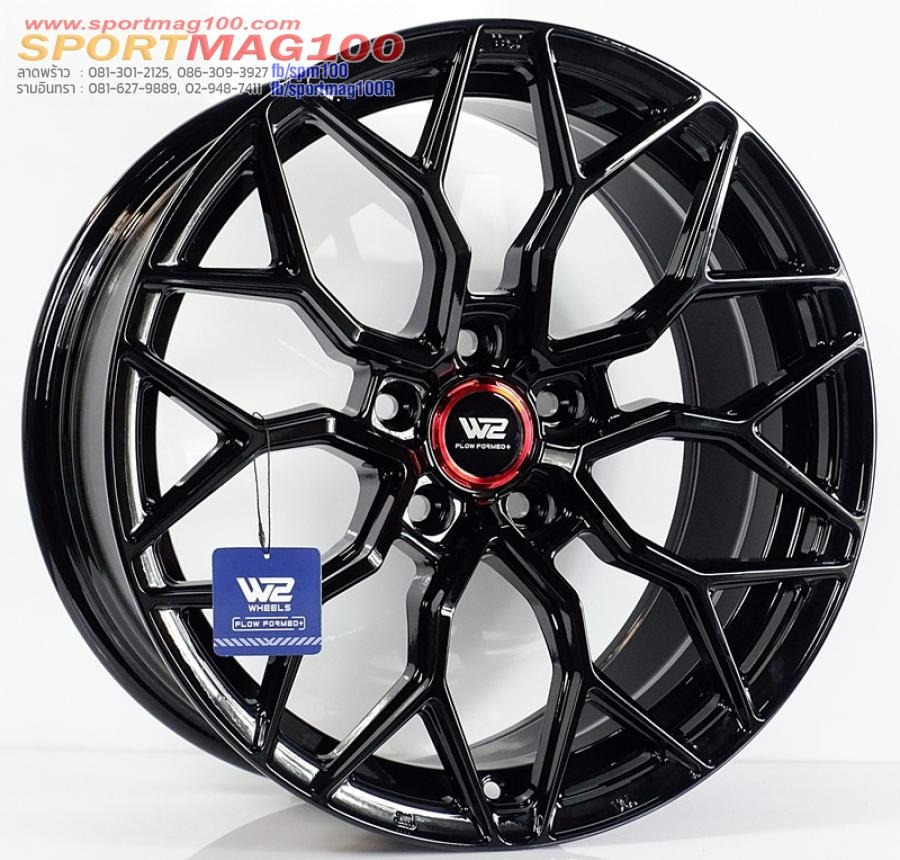 ล้อแม็ก W2 WFF-B Flowforming ขอบ18นิ้ว กว้าง8.5นิ้ว 5รู108 Offset35 สีดำเงา
