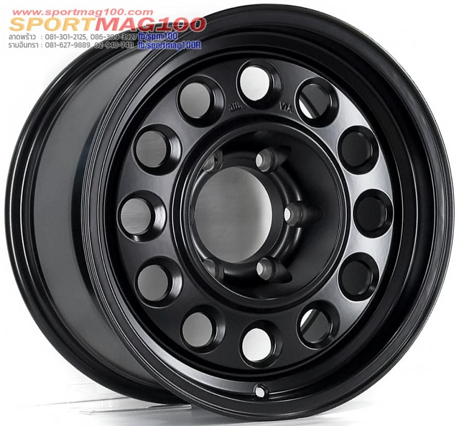 ล้อทรงลุง JAOS ขอบ18นิ้ว กว้าง9นิ้ว 6รู139.7 Offset5 สีดำด้าน
