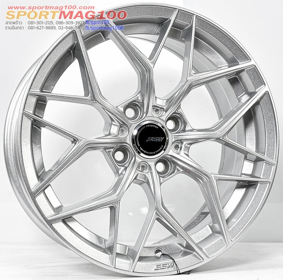 ล้อแม็ก SSW S443 ขอบ15นิ้ว กว้าง7นิ้ว 4รู100 Offset38 สีซิลเวอร์ประกาย