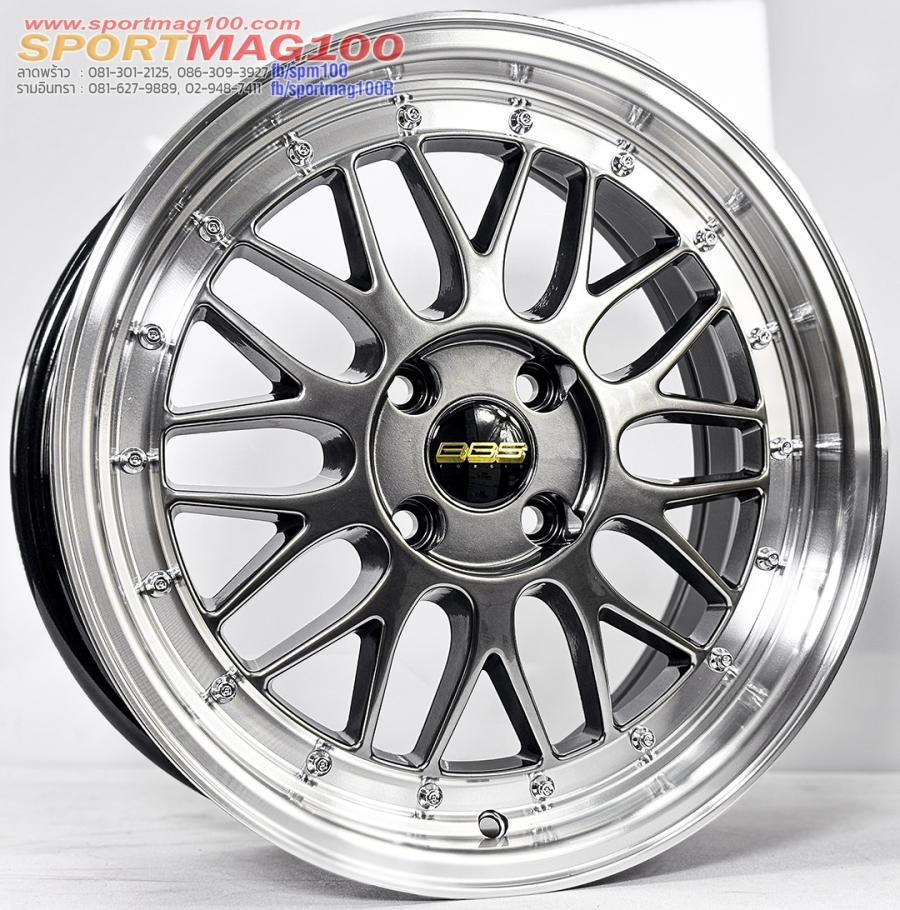ล้อแม็ก HR BRS LM ขอบ16นิ้ว กว้าง7นิ้ว 4รู100 Offset35 สีไฮเปอร์แบล็ค