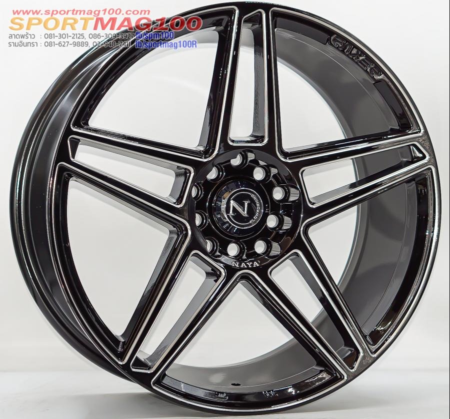 ล้อแม็กใหม่ Flowforming NAYA Raxer.5 ขอบ17นิ้ว กว้าง7.5นิ้ว 5รู100/114.3 Offset38 สีดำหน้าเงา