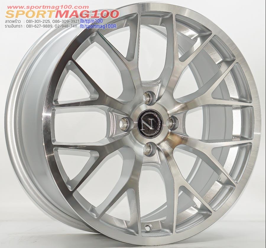 ล้อแม็กใหม่ Flowforming NAYA ALPHA S7 ขอบ17นิ้ว กว้าง7.5นิ้ว 4รู100 Offset40 สีซิลเวอร์กลึงหน้าเงา