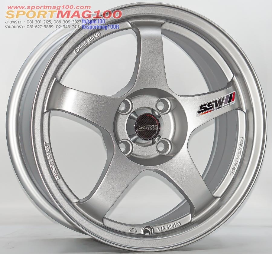 ล้อแม็กใหม่ SSW S309 ขอบ15นิ้ว กว้าง7นิ้ว 4รู100 Offset32 สีซิลเวอร์