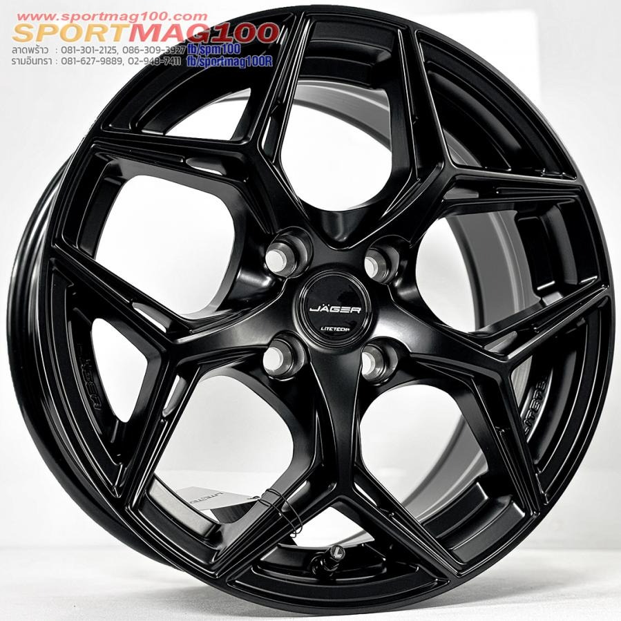 ล้อแม็ก Lenso Jager Blaze Litetech ขอบ15นิ้ว กว้าง7นิ้ว 4รู100 Offset35 สีดำด้าน