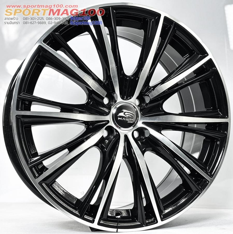 ล้อแม็ก SSW S230 ขอบ17นิ้ว กว้าง7.5นิ้ว 4รู100 Offset42 สีดำหน้าเงา